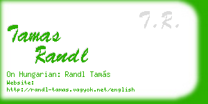 tamas randl business card